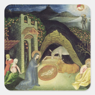 Die Geburt Christi Quadratischer Aufkleber