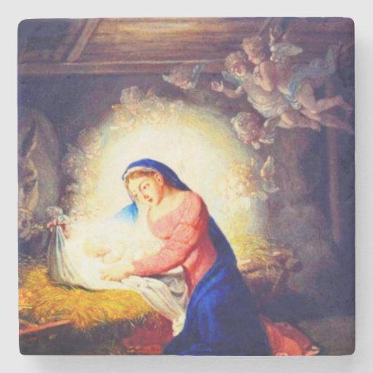Die Geburt Christi Steinuntersetzer (Vorderseite)