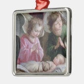 Die Geburt Christi, vom Buxtehude Altar, 1400-10 Silbernes Ornament (Links)