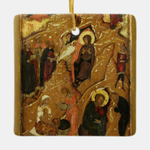 Die Geburt Christi von einem Festtier-Ikon Keramikornament