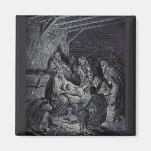 Die Geburt Christi von Gustave Doré Premium-Victor Magnet