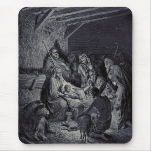 Die Geburt Christi von Gustave Doré Premium-Victor Mousepad