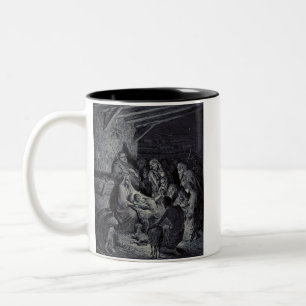 Die Geburt Christi von Gustave Doré Premium-Victor Zweifarbige Tasse