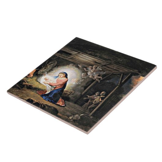 Die Geburt Christi - Wladimir Borovikowski Fliese (Seite)