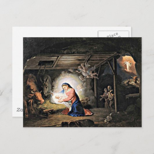 Die Geburt Christi - Wladimir Borovikowski Postkarte (Vorne/Hinten)