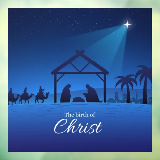 Die Geburt der Christuskrippe  Fensteraufkleber (Blatt 3)