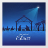 Die Geburt der Christuskrippe  Fensteraufkleber (Blatt)