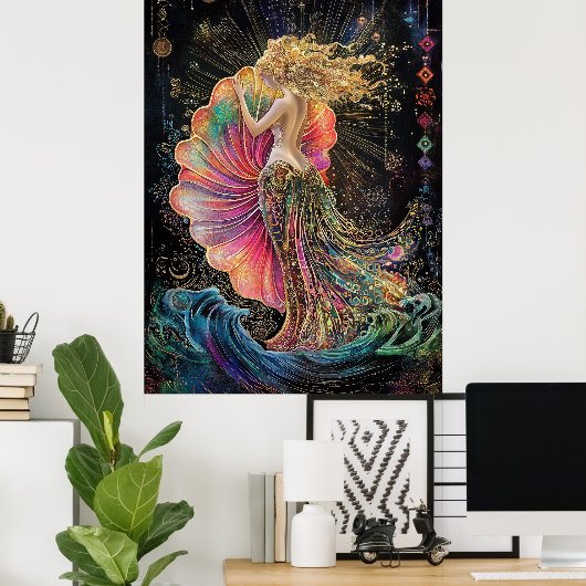 Die Geburt der Fantasie des Jugendstils der Venus Poster (Heimbüro)