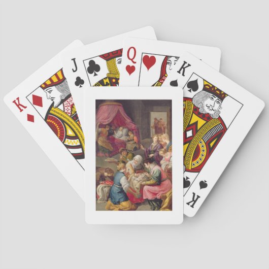 Die Geburt der Jungfrau, 1640 (Öl auf Leinwand) Spielkarten (Rückseite)
