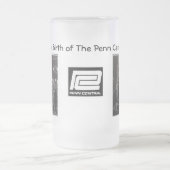 Die Geburt der Penn Zentraleisenbahn Mattglas Bierglas (Mittel)