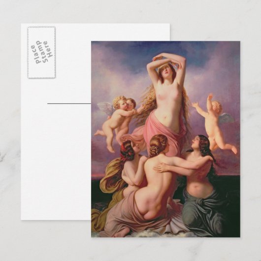 Die Geburt der Venus, 1846 Postkarte (Vorne/Hinten)
