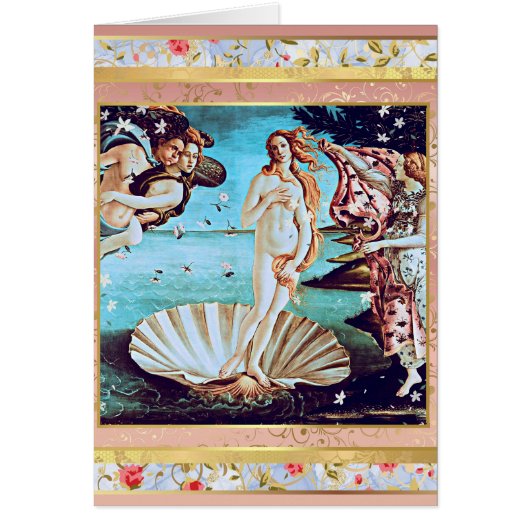 Die Geburt der Venus Botticelli Geburtstagskarte (Vorne)