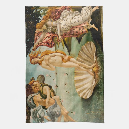 Die Geburt der Venus | Botticelli Geschirrtuch (Vertikal)