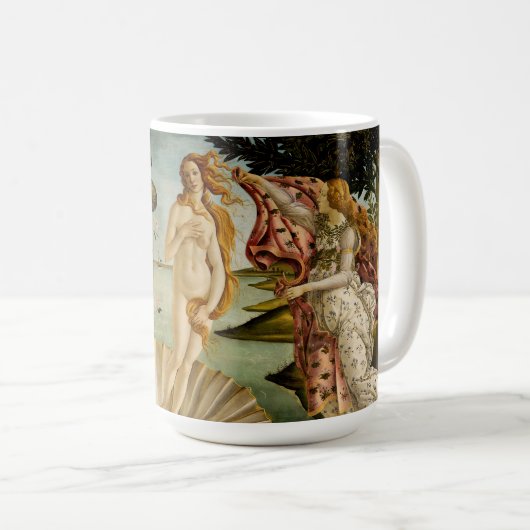 Die Geburt der Venus | Botticelli Kaffeetasse (VorderseiteRechts)