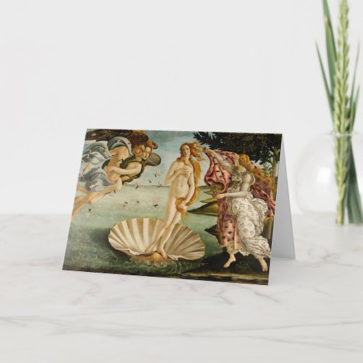 Die Geburt der Venus | Botticelli Karte (Vorderseite)