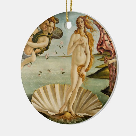 Die Geburt der Venus | Botticelli Keramik Ornament (Links)
