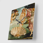 Die Geburt der Venus | Botticelli Quadratische Wanduhr (Winkel)