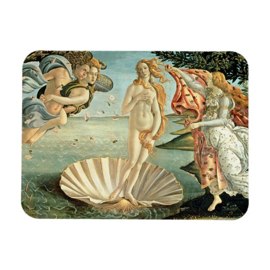 Die Geburt der Venus, c.1485 (Tempera auf der Lein Magnet (Horizontal)