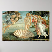 Die Geburt der Venus, c.1485 (Tempera auf der Lein Poster (Vorne)
