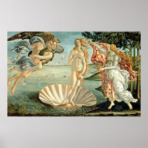 Die Geburt der Venus, c.1485 (Tempera auf der Lein Poster
