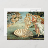Die Geburt der Venus, c.1485 (Tempera auf der Lein Postkarte (Vorne/Hinten)