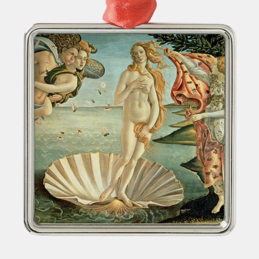 Die Geburt der Venus, c.1485 (Tempera auf der Lein Silbernes Ornament (Vorne)