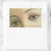 Die Geburt der Venus (Detail der Augen) Rechteckiger Aufkleber (Tasche)