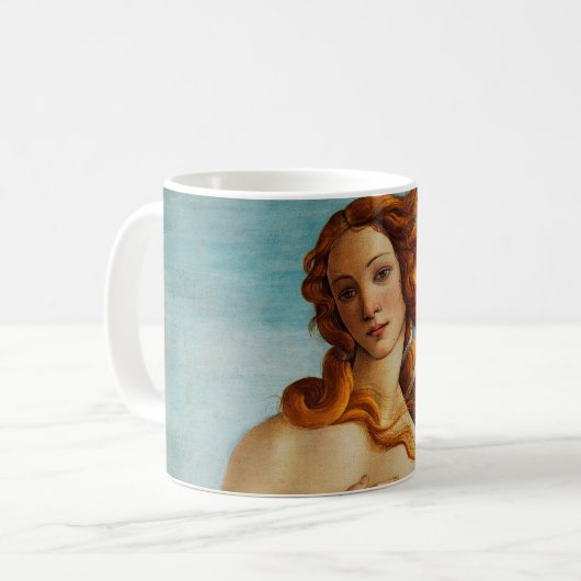 Die Geburt der Venus (Detail), Sandro Botticelli Kaffeetasse (Vorderseite Links)