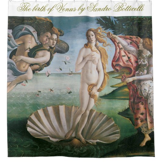 Die Geburt der Venus durch Sandro Botticelli, Rena Duschvorhang (Vorderseite)