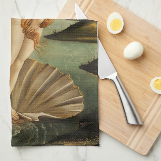 Die Geburt der Venus Geschirrtuch (Viertel Falte)