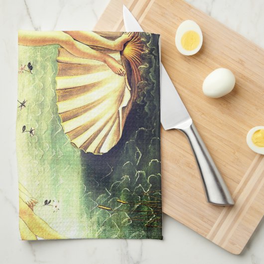 Die Geburt der Venus Geschirrtuch (Viertel Falte)