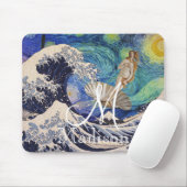 Die Geburt der Venus in der Großen Welle Mousepad (Mit Mouse)