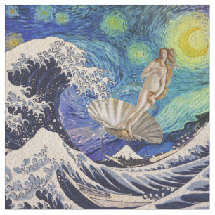Die Geburt der Venus in der Großen Welle Stoff