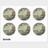 Die Geburt der Venus Runder Aufkleber (Blatt)