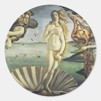Die Geburt der Venus Runder Aufkleber