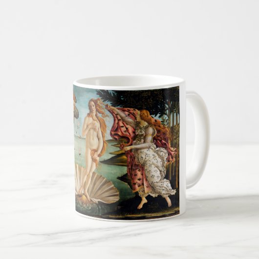 Die Geburt der Venus, Sandro Botticelli, 1485 Kaffeetasse (VorderseiteRechts)