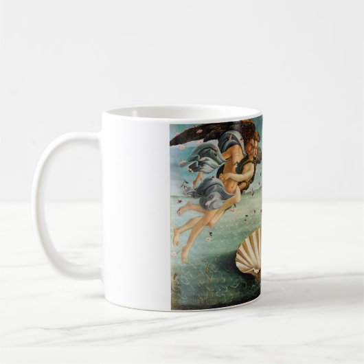 Die Geburt der Venus, Sandro Botticelli, 1485 Kaffeetasse (Links)