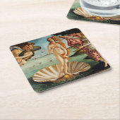 Die Geburt der Venus, Sandro Botticelli, 1485 Rechteckiger Pappuntersetzer (angewinkelt)