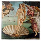 Die Geburt der Venus, Sandro Botticelli Fliese (Vorderseite)