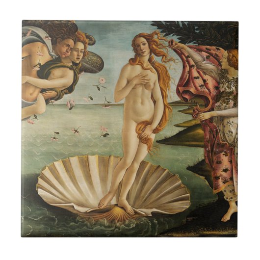Die Geburt der Venus - Sandro Botticelli Fliese (Vorderseite)