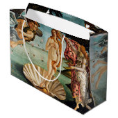 Die Geburt der Venus, Sandro Botticelli Große Geschenktüte (Rückseite Schrägansicht)