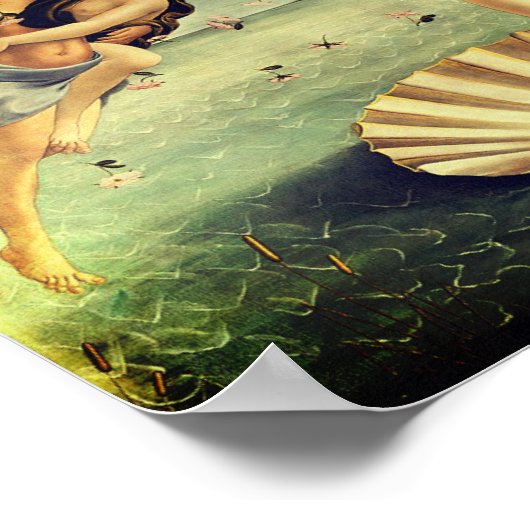 Die Geburt der Venus - Sandro Botticelli Poster (Ecke)