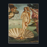 Die Geburt der Venus - Sandro Botticelli Postkarte<br><div class="desc">Die Geburt der Venus - Klassische Kunst von Sandro Botticelli venus,  Geburt von Venus,  Venus steigt auf,  Botticelli,  Gemälde,  Frauen,  Göttin,  Grafik,  Geburt</div>