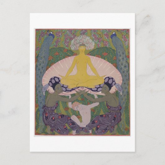 Die Geburt der Venus (Tinte und W/c auf Papier) (s Postkarte (Vorderseite)