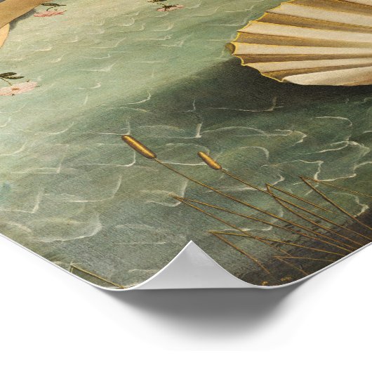 Die Geburt der Venus von Botticelli - Poster (Ecke)