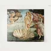 Die Geburt der Venus von Sandro Botticelli (1485) Wandteppich (Vorderseite (Horizontal))