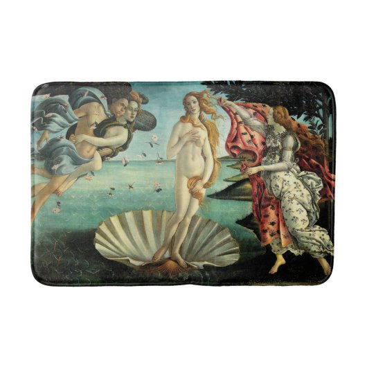 Die Geburt der Venus von Sandro Botticelli Badematte (Vorderseite)