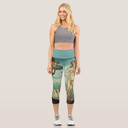 Die Geburt der Venus von Sandro Botticelli Capri Leggings (Vorderseite)