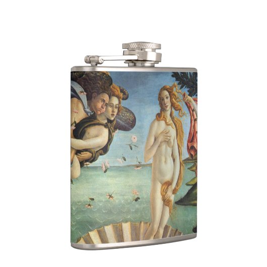 Die Geburt der Venus von Sandro Botticelli Flachmann (Rechts)