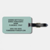 Die Geburt der Venus von Sandro Botticelli Gepäckanhänger (Rückseite horizontal)